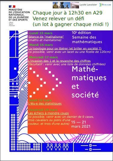 10ème semaine des Mathématiques