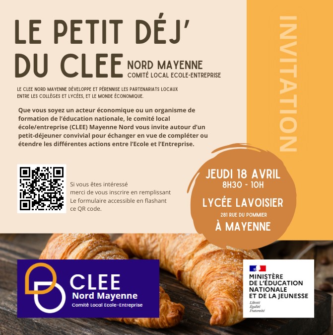 Petit Dej du CLEE Mayenne Nord – Jeudi 18 avril 2024